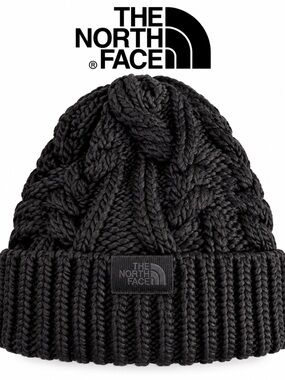 The North Face Women’s Black Cable Knit Beanie One Size Winter Hat